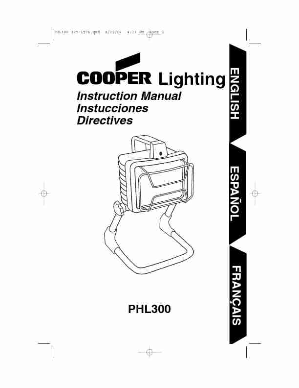 Cooper Lighting Work Light PHL300-page_pdf